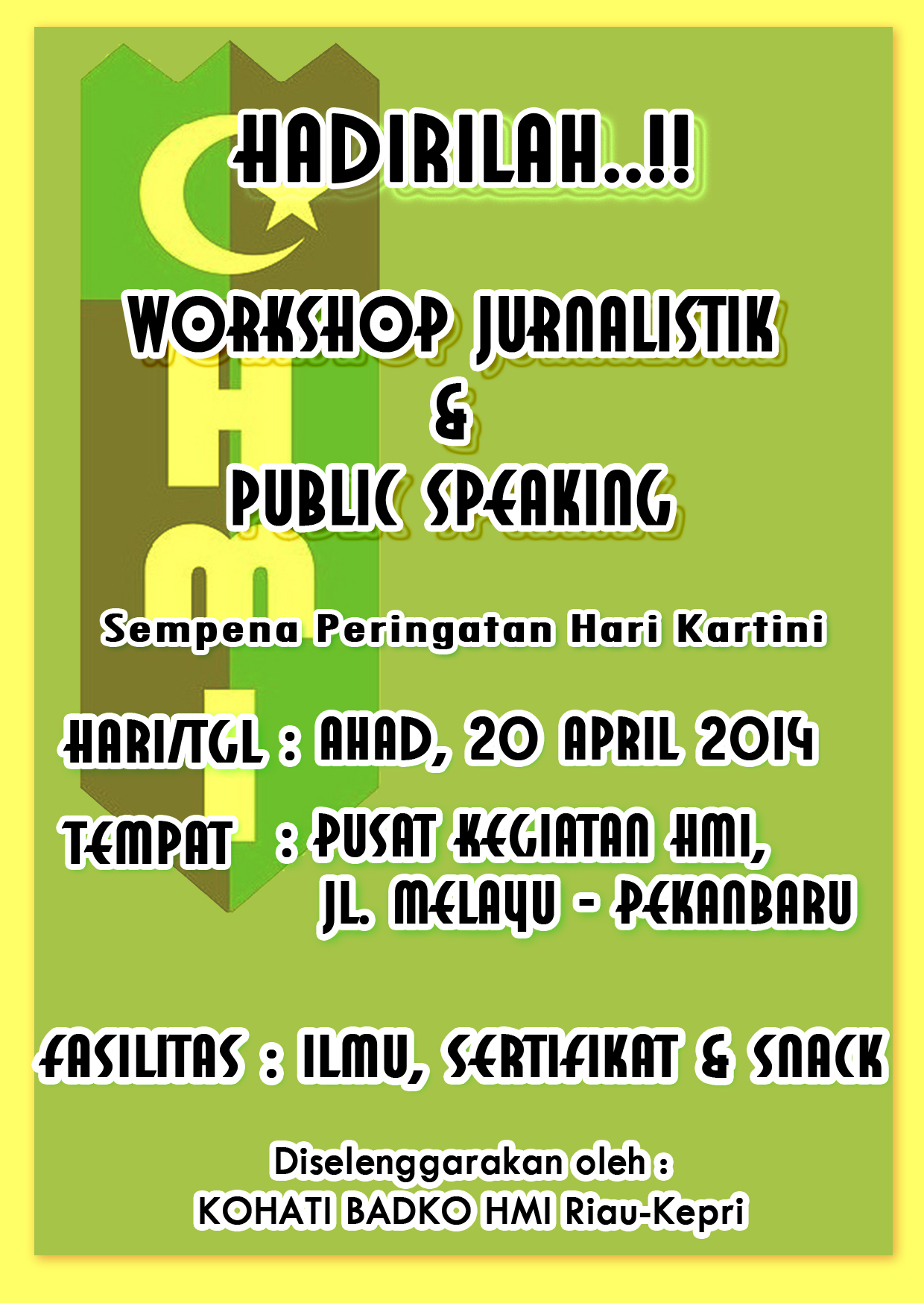KOHATI Badko HMI Riau-Kepri Taja Workshop Jurnalistik